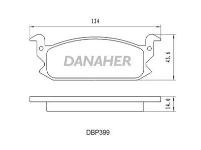 DBP399 DANAHER Комплект тормозных колодок, дисковый тормоз