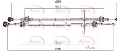 Cable Pull, manual transmission APEC CAB7029