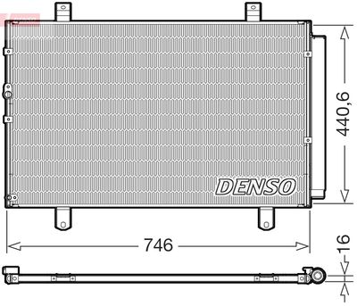 DENSO DCN50127 Радиатор кондиционера  для TOYOTA HIGHLANDER (Тойота Хигхландер)