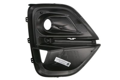 Voorbumper afdekking Voor Links (met mistlampgaten, grijs/zwart glanzend, Nightfall Edition/S) past: KIA SPORTAGE IV QL 07.18-09.22
