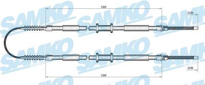 Тросик, cтояночный тормоз SAMKO C0179B для FIAT FIORINO
