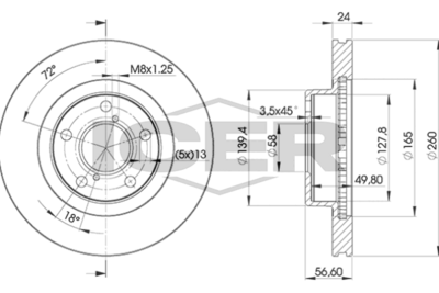 спирачен диск ICER 78BD0031-2