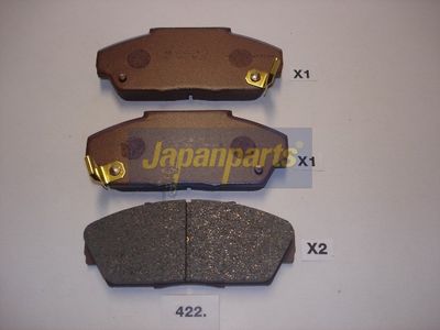 JAPANPARTS Stabdžių trinkelių rinkinys, diskinis stabdys