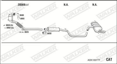 ABGASANLAGE WALKER ADK100777
