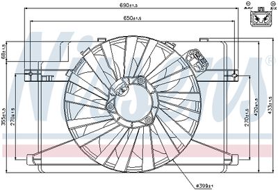 NISSENS 85106 Вентилятор системы охлаждения двигателя  для ALFA ROMEO 147 (Альфа-ромео 147)