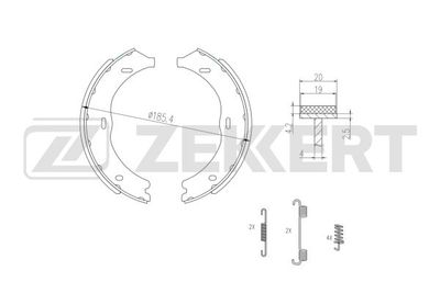 Комплект тормозных колодок ZEKKERT BK-4323 для MERCEDES-BENZ eVITO