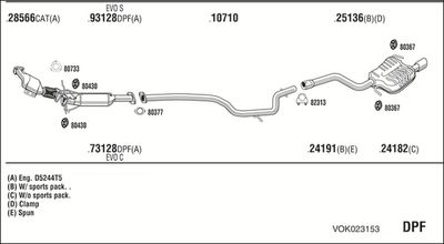 ABGASANLAGE WALKER VOK023153