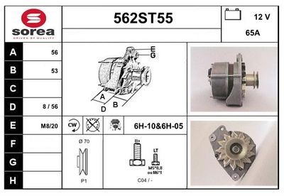 STARTCAR 562ST55 Генератор для VW GOLF II (19E, 1G1) 1.8 Syncro STARTCAR 562ST55 Генератор для VW GOLF II (19E, 1G1) 1.8 Syncro