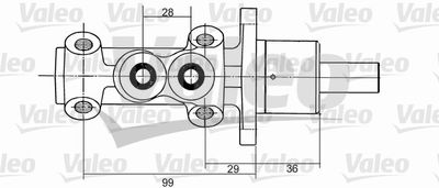 Главный тормозной цилиндр VALEO 350824 для VW VENTO