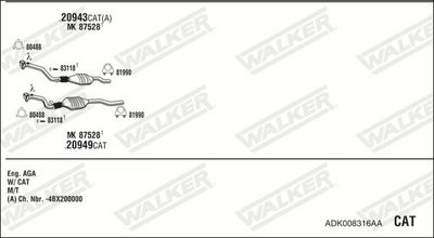 Изпускателна система WALKER ADK008316AA