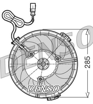 Вентилятор, охлаждение двигателя DENSO DER02005 для AUDI ALLROAD