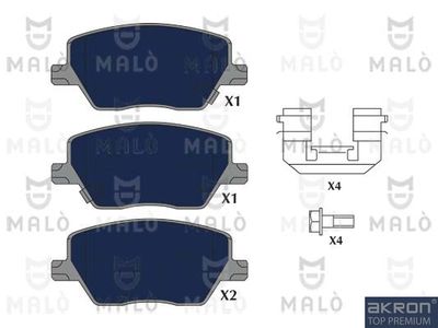 Комплект тормозных колодок, дисковый тормоз AKRON-MALÒ 1051210 для FIAT TIPO