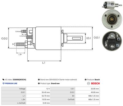SOLENOID ELECTROMOTOR AS-PL SS0006BOSCH 3