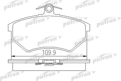 Комплект тормозных колодок, дисковый тормоз PATRON PBP774 для VW JETTA