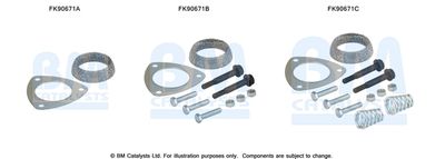 Монтажный комплект, катализатор BM CATALYSTS FK90671 для OPEL CALIBRA