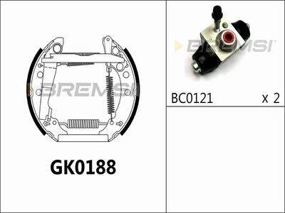 Комплект тормозных колодок BREMSI GK0188 для VW JETTA