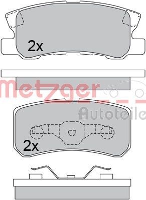 Комплект тормозных колодок, дисковый тормоз METZGER 1170323 для PEUGEOT 4007