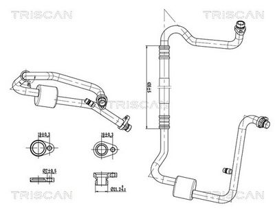 тръбопровод за високо налягане/вакуум, климатизация TRISCAN 9010 25008