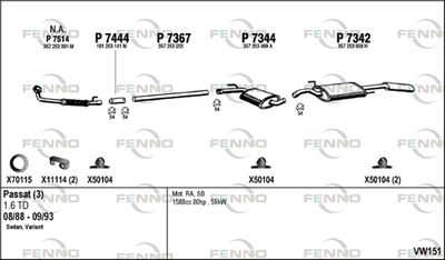 Układ wydechowy FENNO VW151
