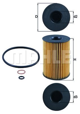 KNECHT OX 353/7D Масляный фильтр  для BMW 8 (Бмв 8)