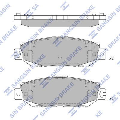 Комплект тормозных колодок, дисковый тормоз Hi-Q SP4160 для LEXUS LS