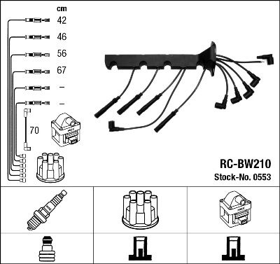 SET CABLAJ APRINDER NGK 0553