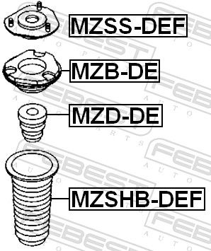 Suspension Strut Support Mount MZSS-DEF