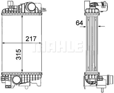 Laddluftkylare MAHLE CI 263 000P