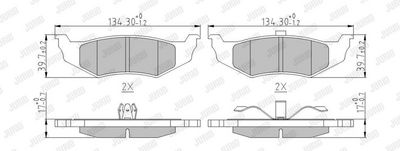 BREMSBELAGSATZ SCHEIBENBREMSE JURID 573069J 2