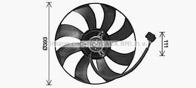 AVA QUALITY COOLING VN7544 Вентилятор системы охлаждения двигателя для VW FOX