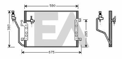 Конденсатор, кондиционер EACLIMA 30C50041 для MERCEDES-BENZ VANEO