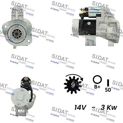 Стартер SIDAT S12HT0216A2 для NISSAN PATROL