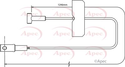 Cable Pull, parking brake APEC CAB1495