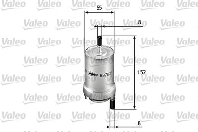 Топливный фильтр VALEO 587021 для SKODA OCTAVIA