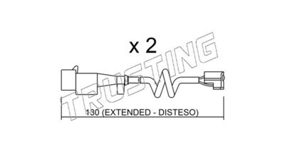 Styk ostrzegawczy, zużycie okładzin hamulcowych TRUSTING SU.225K