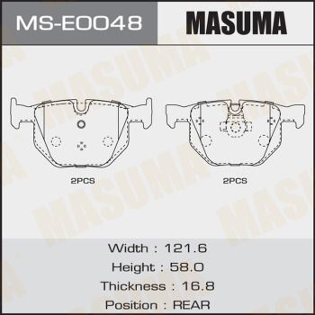 Комплект тормозных колодок MASUMA MS-E0048 для BMW 6