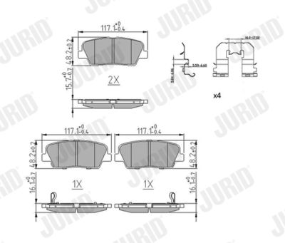 Brake Pad Set, disc brake 573974J