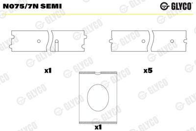 NOCKENWELLENLAGER GLYCO N0757NSEMI