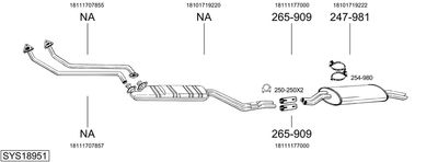 Изпускателна система BOSAL SYS18951