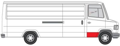 Deur reparatieset Voor Rechts (Coating, onderste deel) past: MERCEDES T2/LN1 04.86-12.94