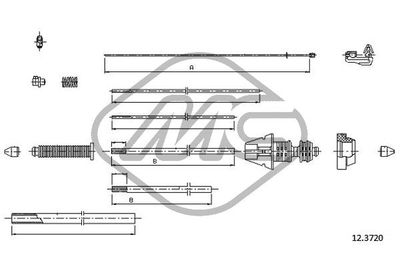 Тросик, cтояночный тормоз Metalcaucho 81364 для IVECO DAILY