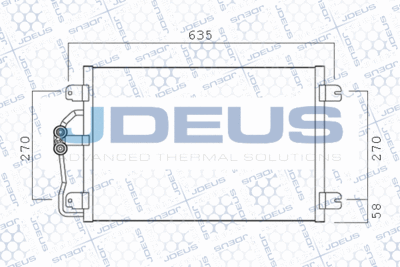 JDEUS M-7230600 Радіатор кондиціонера 