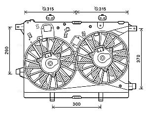 VENTILATOR RADIATOR AVA QUALITY COOLING AL7517