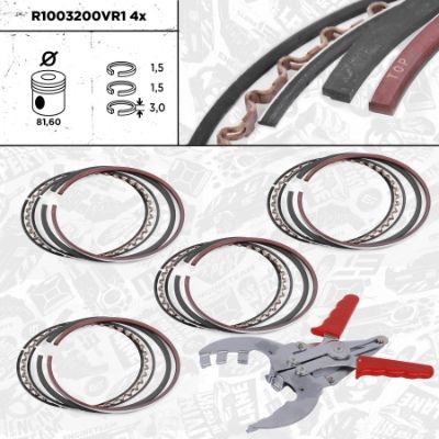 ET ENGINETEAM R1003200VR1 Комплект поршневых колец  для OPEL ASTRA F (T92) 1.8 i 16V (F19, M19)