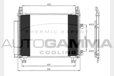 Конденсатор, кондиционер AUTOGAMMA 104780 для DAIHATSU CHARADE