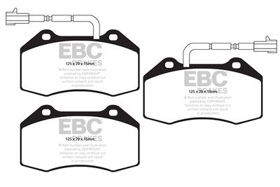 Комплект тормозных колодок, дисковый тормоз EBC Brakes DPX2021/2 для ABARTH PUNTO