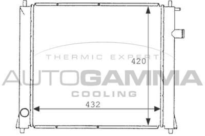 Радиатор, охлаждение двигателя AUTOGAMMA 101253 для ROVER COUPE