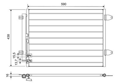 CONDENSATOR CLIMATIZARE VALEO 812749 0