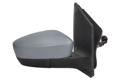 Zijspiegel Rechts (mechanisch, in reliëf, under-coated) past: SEAT MII SKODA CITIGO VW UP 08.11-03.17