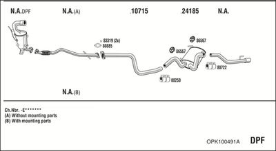 ABGASANLAGE WALKER OPK100491A